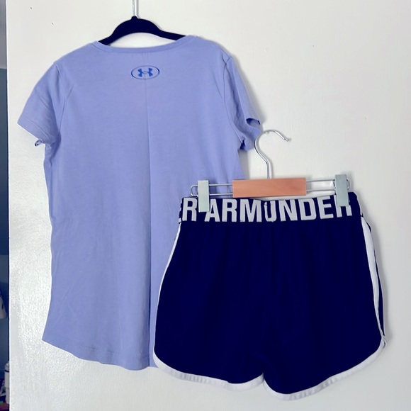 Under Armour sz small tee and short set - Picture 2 of 2